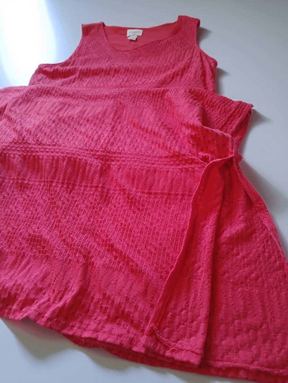 Chico's Size 12 Vibrant Textured Scoop Neck Maxi Dress - Picture 12 of 13